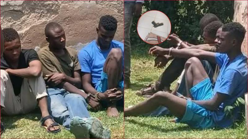 A quartet of suspects was arrested for stealing a GSU officer's gun.